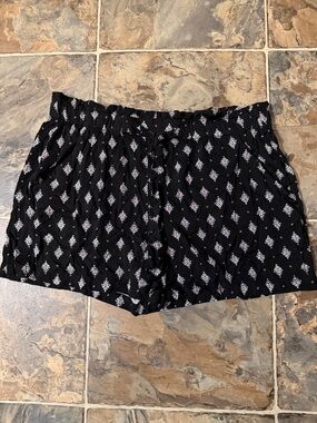 Maurices Black High-Waist Printed Women’s Shorts